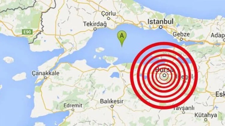 Marmara'da deprem oldu: Bursa'dan hissedildi!