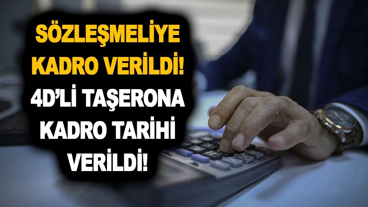 4D'li taşeron işçilerin beklediği haber Geldi! Kadro Müjdesi Geldi! Kamuda çalışan taşeron işçilere Müjde!