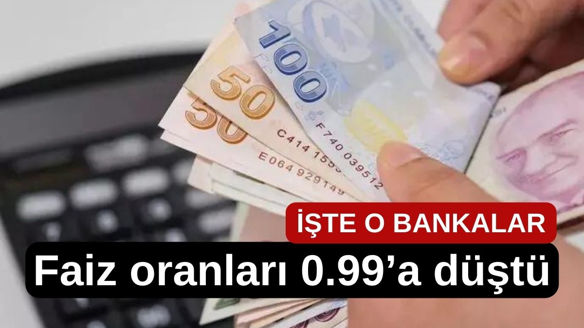 Ziraat bankası, Vakıfbank ve Halkbank faiz oranını 0.99'da düşürdü!