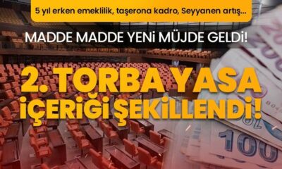 2. Torba Yasada 5 Müjde Kesinleşti! Taşerona Kadro, Emekli Zammı, Erken Emeklilik, 3600 Ek Gösterge