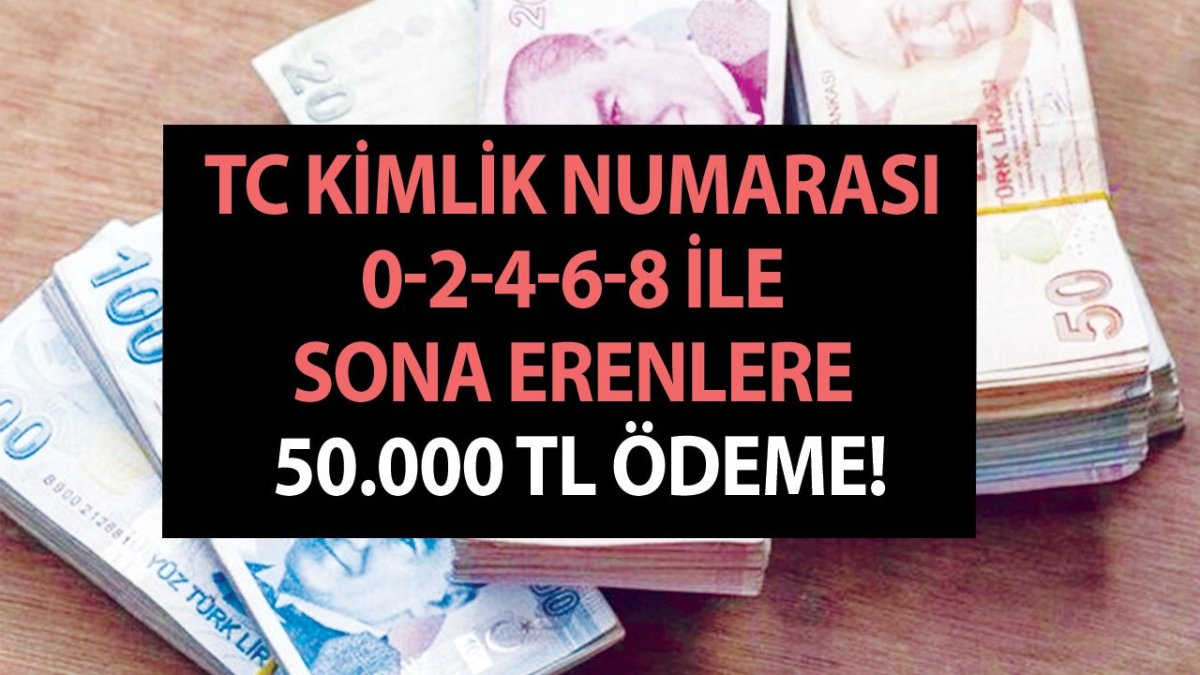 TC Kimlik Numarasının Sonu 0-2-4-6-8 Olanlar Dikkat! 50.000 TL Ödeme Alacaksınız