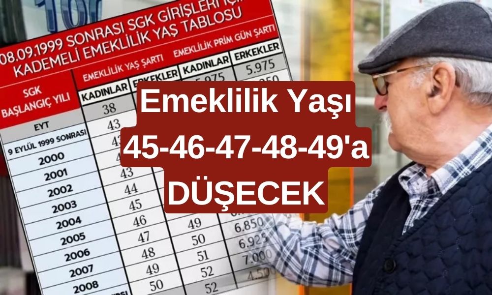 Erken Emeklilik Hayali Gerçek Oluyor! 45-46-47-48-49 Yaşındakiler Emeklilik Dilekçesini Hazırlasın