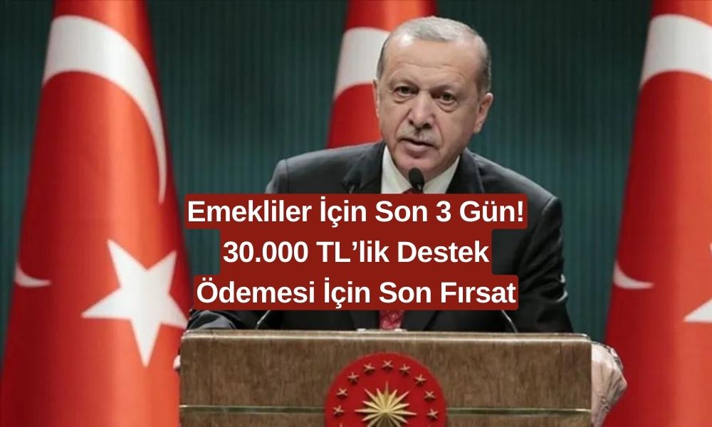 Emekliler İçin Son 3 Gün! Başvuran 30.000 TL'lik Destek Ödemesi Alıyor