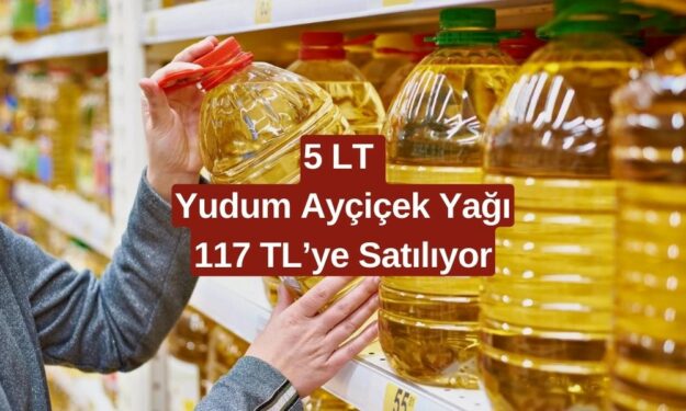 O Markette 5 LT Yudum Ayçiçek Yağının Fiyatı 117 TL'ye Düştü