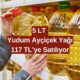 O Markette 5 LT Yudum Ayçiçek Yağının Fiyatı 117 TL'ye Düştü