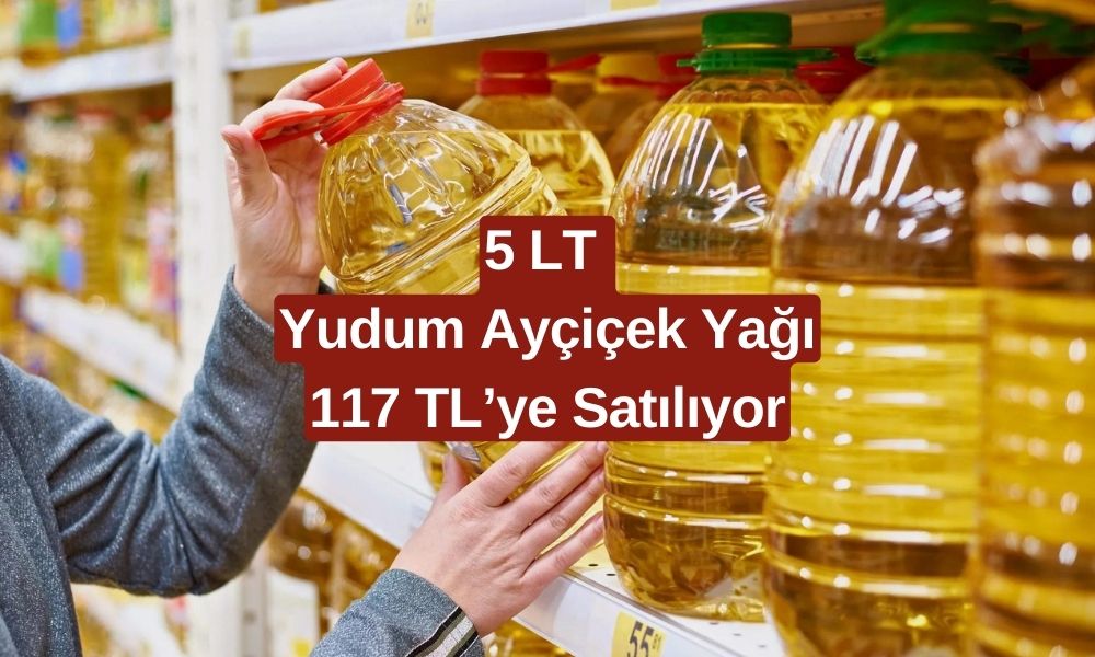 O Markette 5 LT Yudum Ayçiçek Yağının Fiyatı 117 TL'ye Düştü