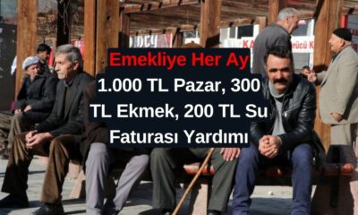 Emeklilere Büyük Müjde: Her Ay 1.000 TL Pazar, 300 TL Ekmek, 200 TL Su Faturası Yardımı