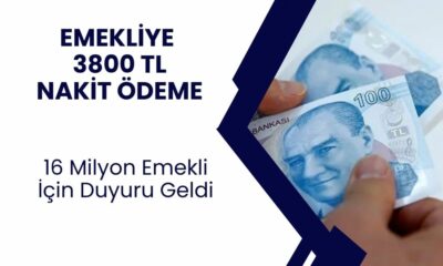 16 Milyon Emekli İçin 3800 TL Ödeme Yatırılacak! Emekliler için yapılacak bu ödeme duyuruldu