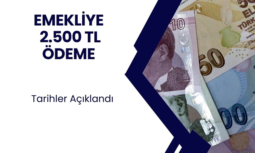 Emeklilere 2.500 TL Ek Ödeme: Tarih Açıklandı