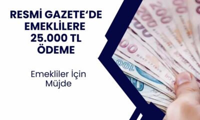 ÖĞLEN 14.50'de Resmi Gazete'de Açıklandı! 25 bin TL Ödeme! Emekliler Ödeme Alacak