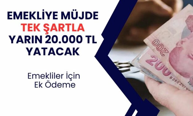 Emekliye Müjde Geldi! Yarın 10.00’da Tek Şartla 20.000 TL Ödeme Başlıyor