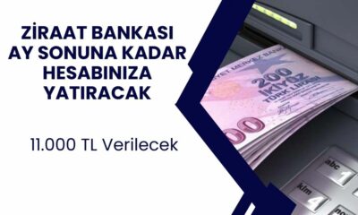 Ziraat bankası ay sonuna kadar, Banka hesabı olan vatandaşlara müjdeledi! 11.000 TL verilecek