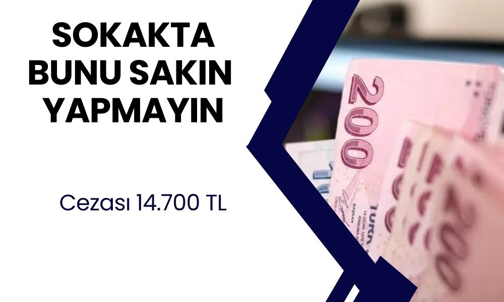 14.700 TL para cezası kesilecek! Resmi karar çıktı! sokakta bunu yapan yandı