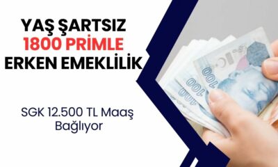 Yaş şartsız, eksik primle erken emeklilik! 1800 gün prim ödeyene SGK 12.500 TL maaş bağlıyor!