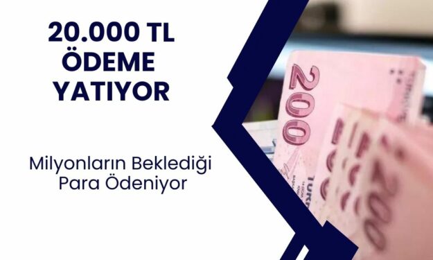 20.000 TL Ödeme Verilecek! TC Kimlik Numarasının Sonu 0-2-4-6-8 Olanlara Ödemeleri Yatıyor