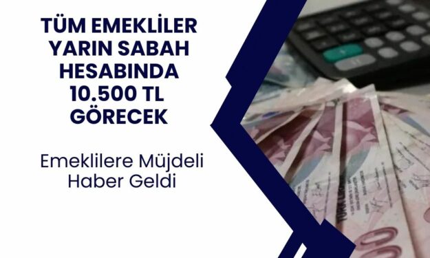 11 Milyon Emekliye Müjdeli Haber Geldi! Yarın Sabah 09.30'dan Sonra Hesabınıza 10.500 TL Yatacak