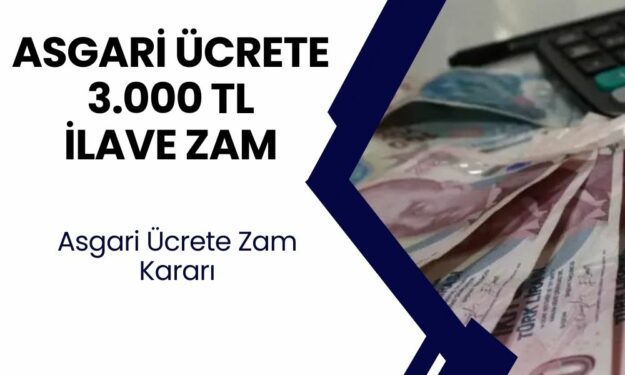 Asgari Ücrete Ara Zam İçin Açıklama Yaptı: 3000 TL İlave Zam