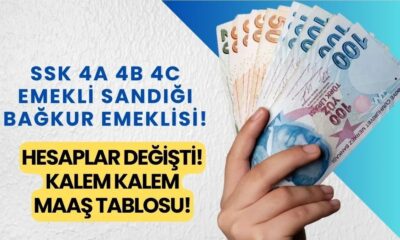 10.000 TL, 10.500 TL, 11.000 TL, 11.500 TL, 12.000 TL, 12.500 TL ve 13.000 TL maaş alan emekliler