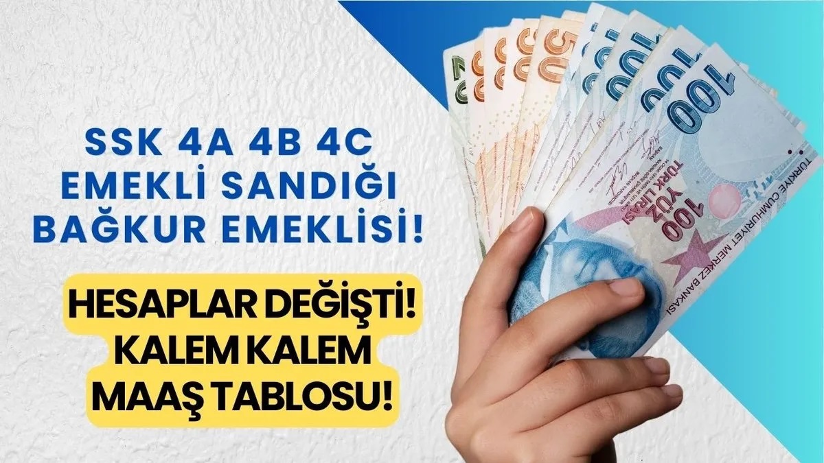 10.000 TL, 10.500 TL, 11.000 TL, 11.500 TL, 12.000 TL, 12.500 TL ve 13.000 TL maaş alan emekliler