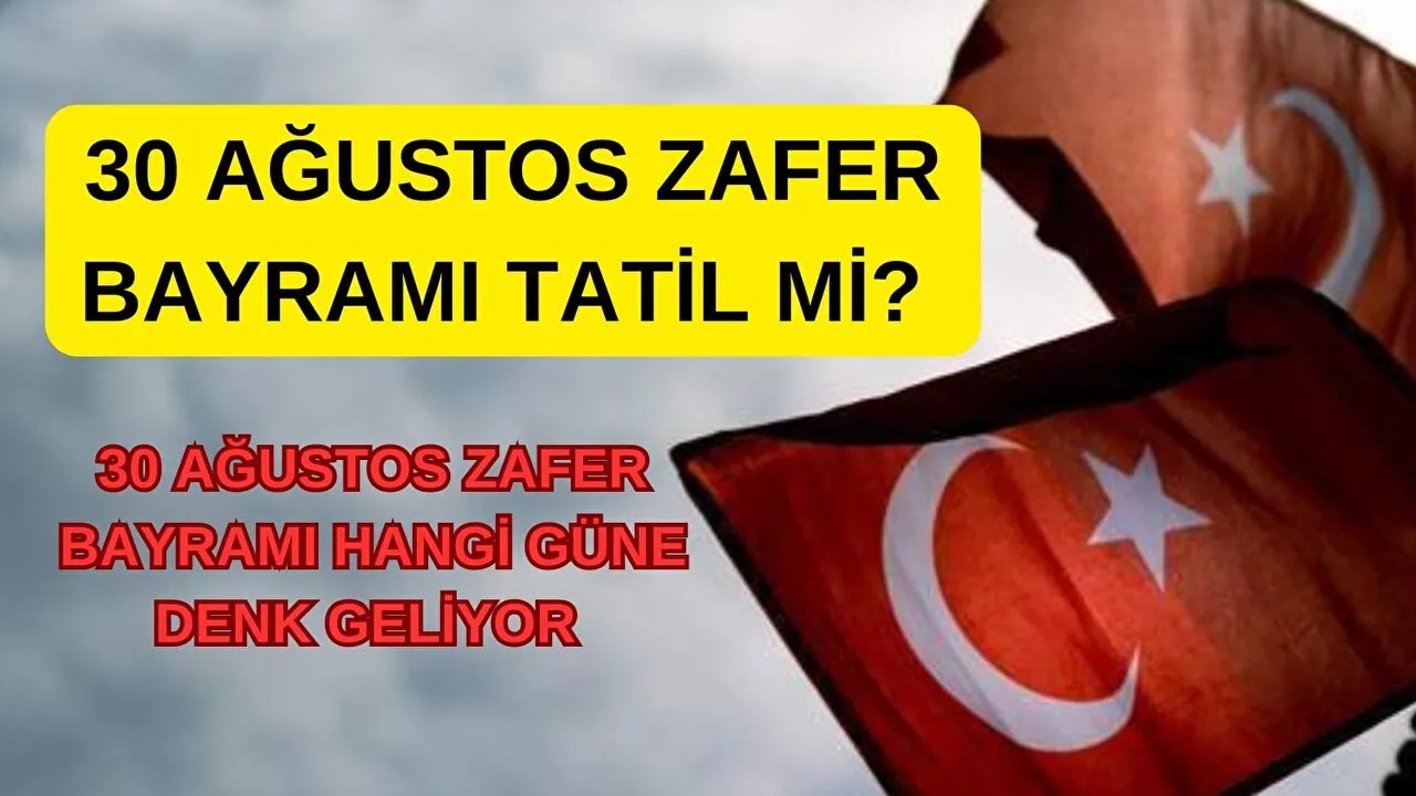 30 Ağustos Zafer Bayramı tarihi Ağustos ayının ortasına gelinmesiyle birlikte özellikle plan yapacaklar tarafından merak edilip araştırılıyor. 30 Ağustos Zafer Bayramı, her sene tüm yurtta kutlamalara sahne olmaktadır. 30 Ağustos günü, Türkiye'de resmî tatildir. Peki 30 Ağustos Zafer Bayramı hangi güne denk geliyor, ne zaman, kaç gün tatil olacak?