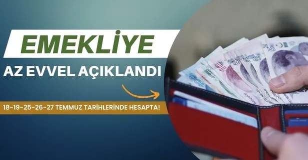 Milyonlarca 4A SGK ve 4B Bağkur'lu emekliye az evvel açıklandı! 17-18-19-25-26-27 Ağustos tarihlerinde hesapta hazır!