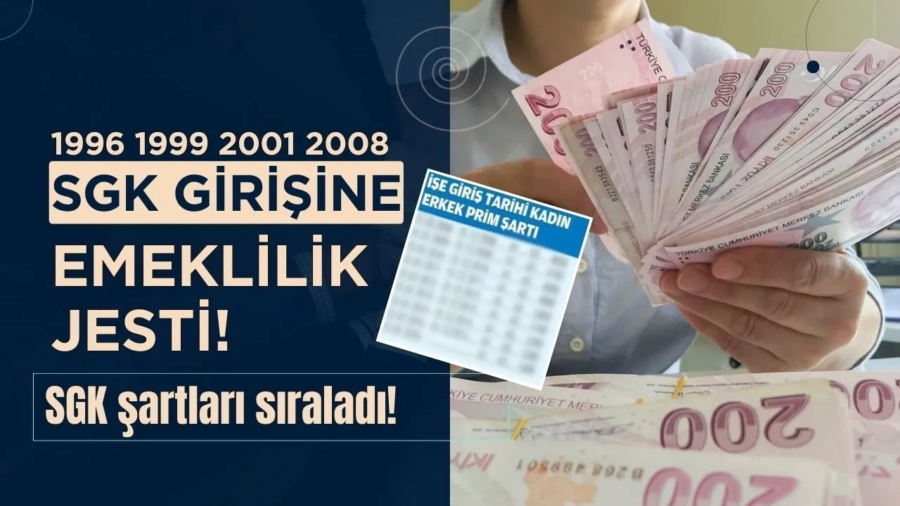 Erken emeklilik bekleyenlere EYT’siz emeklilik müjdesi: SGK girişiniz 1999-2008 ise 3600-455 ve 5400 prim günüyle emeklilik fırsatı! Bu şartları karşılayın emekliliğin tadını çıkarın…