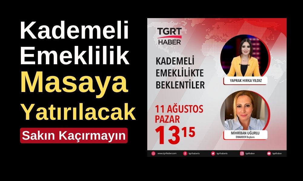 Konuya ilişkin detayları #TGRTHaber Ekonomi Editörü Yaprak Hırka Yıldız soracak, #EMADDER Başkanı Mihriban Uğurlu cevaplayacak.