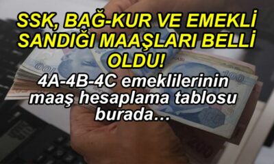 SSK, Bağ-Kur ve emekli sandığı maaşları açıklandı: 10 11 12 ve 13 bin TL alan emeklilerin maaşları ne kadar oldu? 4A 4B 4C emekli maaşı hesaplama tablosu burada!