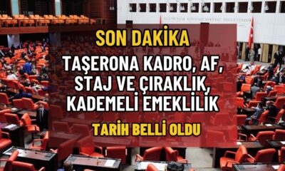 Taşerona Kadro, Af, Staj ve Çıraklık, Kademeli Emeklilik Tarihi Belli Oldu