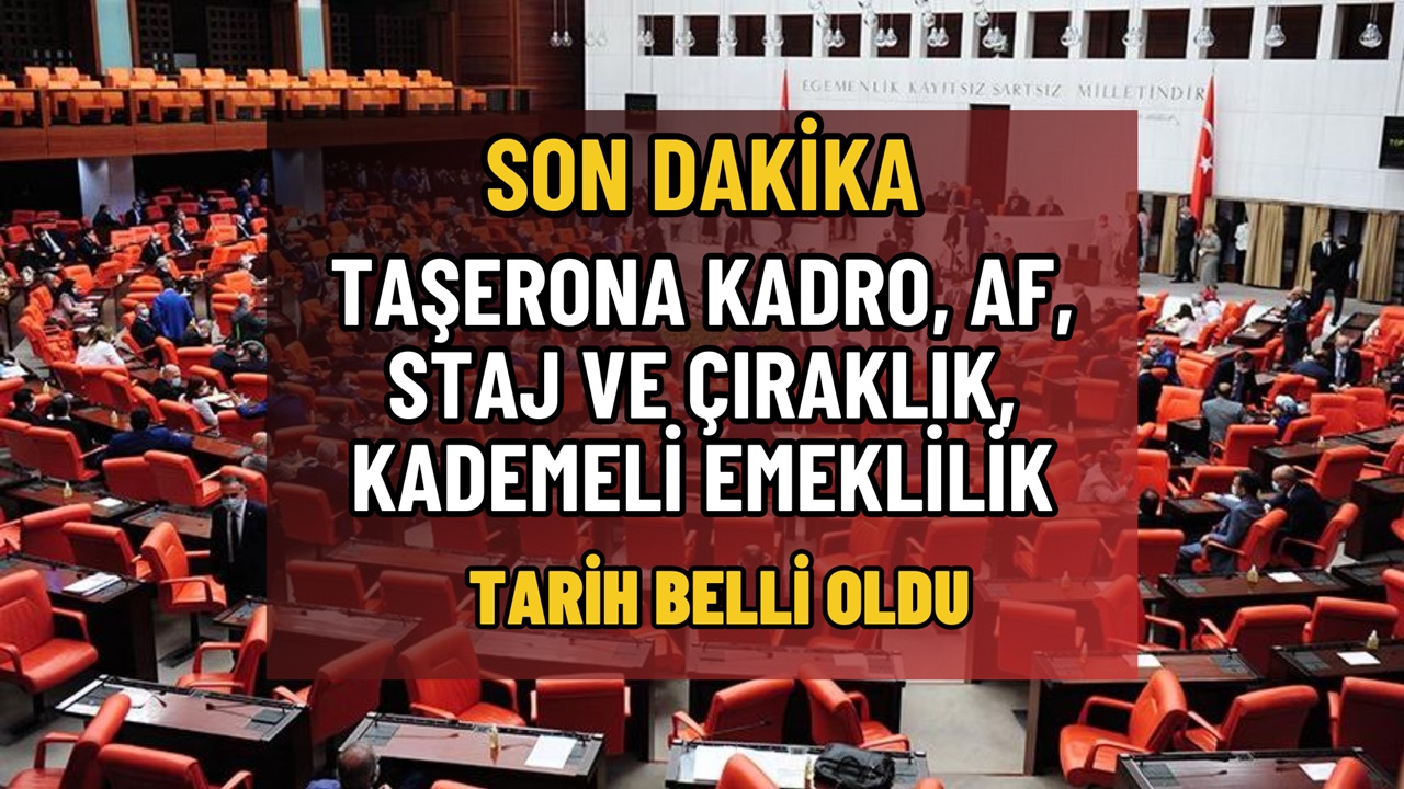 Taşerona Kadro, Af, Staj ve Çıraklık, Kademeli Emeklilik Tarihi Belli Oldu