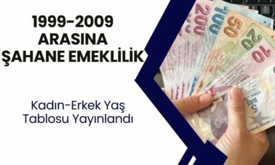 SGK Girişi 1999-2009 Arası Olanlar İçin EYT'siz Erkek-Kadın Emeklilik Tablosu Yayınlandı