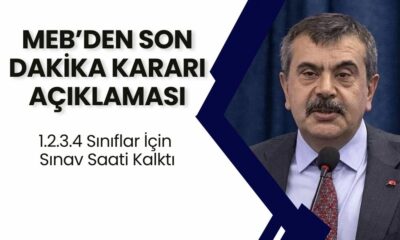 MEB'DEN SON DAKİKA DUYURUSU! 1.2.3.4 Sınıflar İçin Sınav Saati Kalktı! Velilere Büyük Müjde!