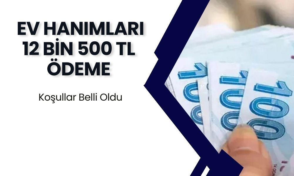 Koşullar Belli Oldu! Ev Hanımları O Tarihten İtibaren Geri Ödemesiz Aylık 12 Bin 500 TL Ödeme Alacak