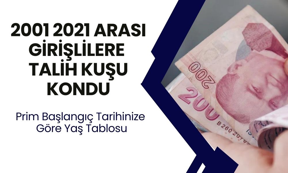 SSK Girişi 2001 2021 Arası Olanlar Gözünüz Aydın! Prim Başlangıç Tarihinize Göre Emeklilik Yaş Tablonuz Hazır