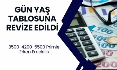 SSK Gün Yaş Tablosuna Revize Edildi! 1995-2001 Arası-Sonrası 3500-4200-5500 Primle Yeni Emeklilik Şartları