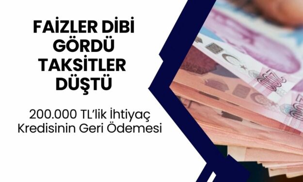 Faiz Düştü, Taksit Güncellendi! 200.000 TL İhtiyaç Kredisi Yeni Maliyet Tabloları