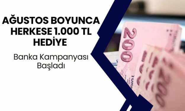 Ziraat Bankası Çıldırmış Olmalı! Ağustos Ayı Boyunca Herkese 1.000 TL Hediye Ediyor