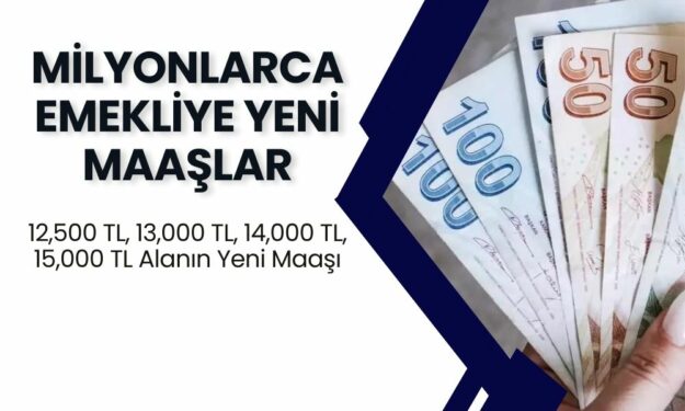 Milyonlarca Emekliye Yeni Maaşlar: 12,500 TL, 13,000 TL, 14,000 TL, 15,000 TL Alan Mest Olacak