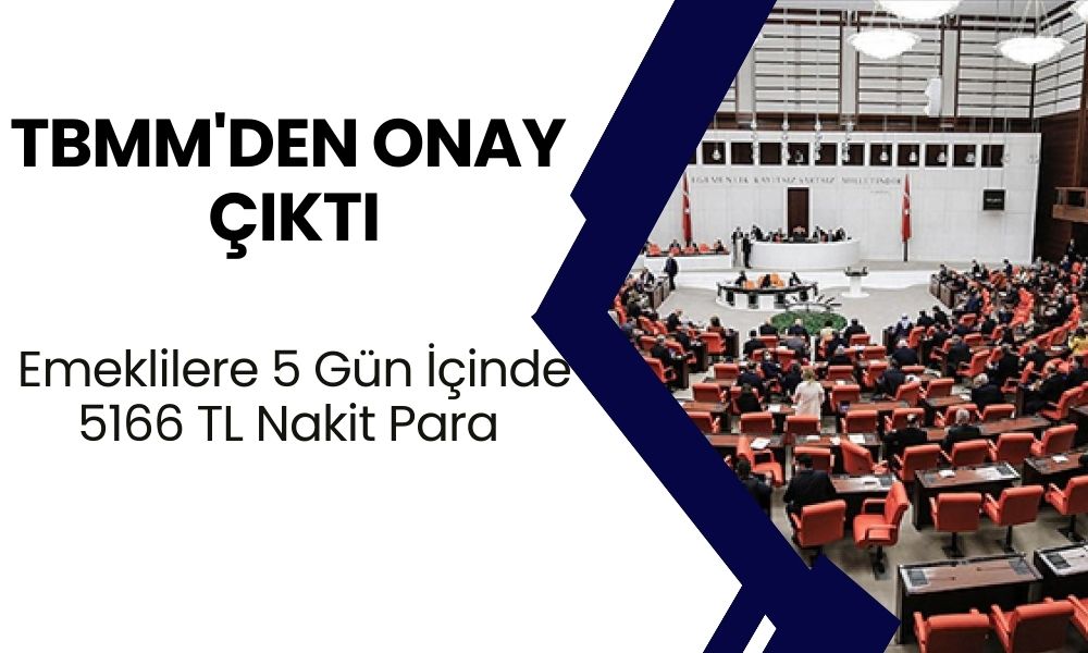 TBMM'den Onay Çıktı! Emeklilere 5 Gün İçinde 5166 TL Nakit Para Verilecek