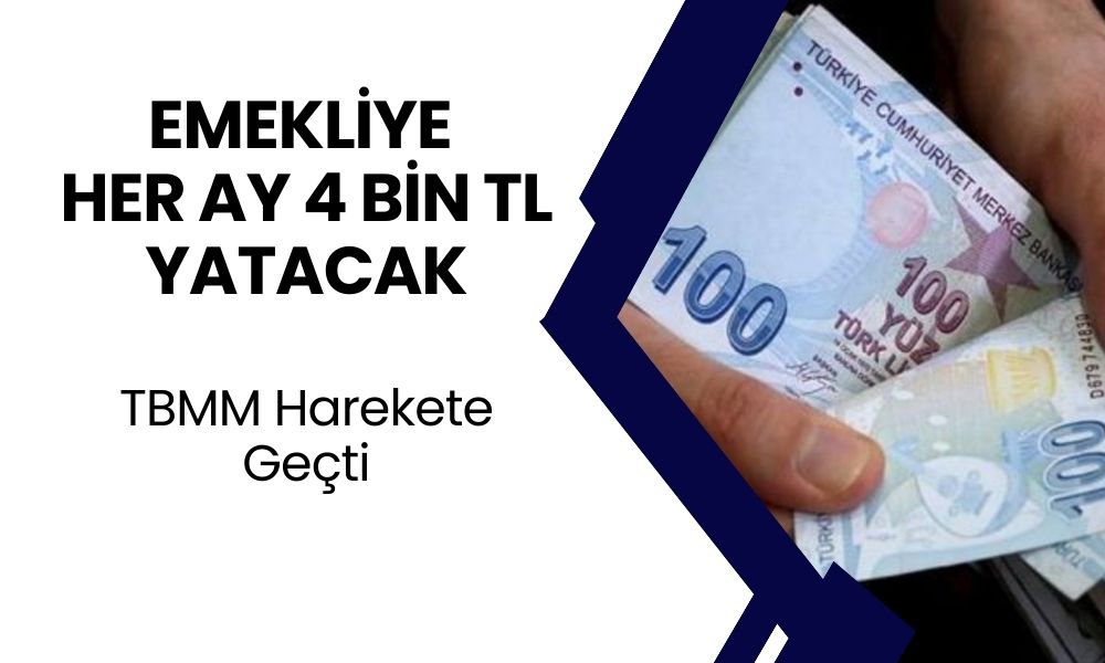 Tüm Emeklilere Her Ay 4 Bin TL Ödenecek! TBMM Yeni Destek Paketi İçin Düğmeye Bastı