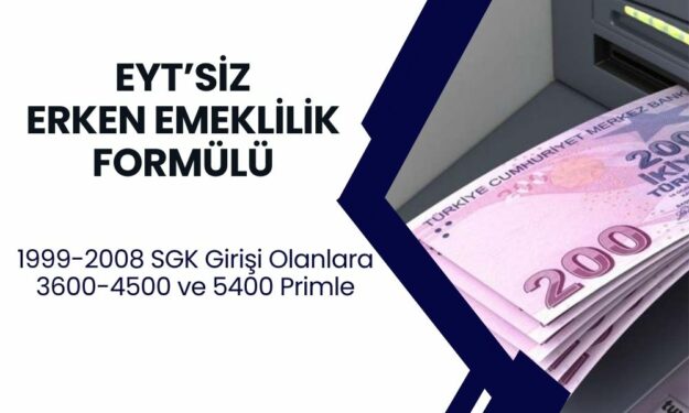 EYT’ye gerek kalmadan emekli olabileceksiniz: 1999-2008 SGK girişi olanlara 3600-4500 ve 5400 primle erken emeklilik fırsatı! Bu maddelerle emekliliğin tadını çıkarın…