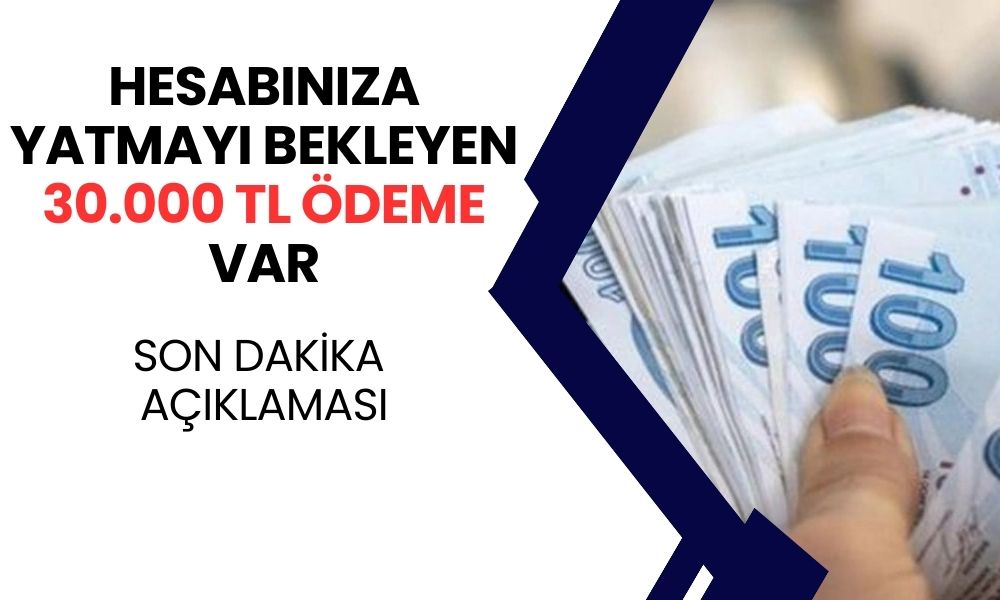 Kamu Bankaları üzerinden EMEKLİ MAAŞI alanlar dikkat! 30 bin TL ödeme yatacak