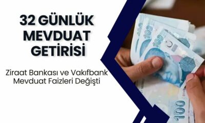 Ziraat Bankası ve Vakıfbank Mevduat Faizleri Yenilendi! İşte 32 Günlük Mevduat Getirisi...