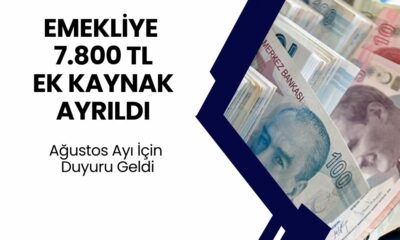 Emeklilere Ek Ödenek Ayrıldı! Ağustos Ayı İçin Duyuru Geldi! 7.800 TL Verilecek