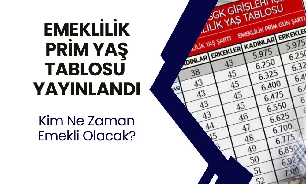 Kaç Yaşında Emekli Olacaksınız? Tabloya Bak Kaç Yaşında Emekli Olacağını Öğren