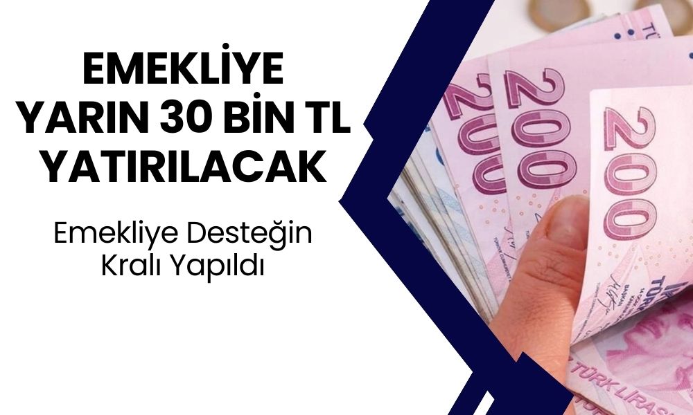 Emekli Maaşlarını Alanlar Yarın 9.30'dan Sonra 30.000 TL Alacak! Hesabınıza Trink Para!