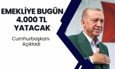 Cumhurbaşkanı Açıkladı! 10 Milyon SSK Emeklisine Bugün 4000 TL Ödeme Yapacak! Resmi Açıklama Geldi!