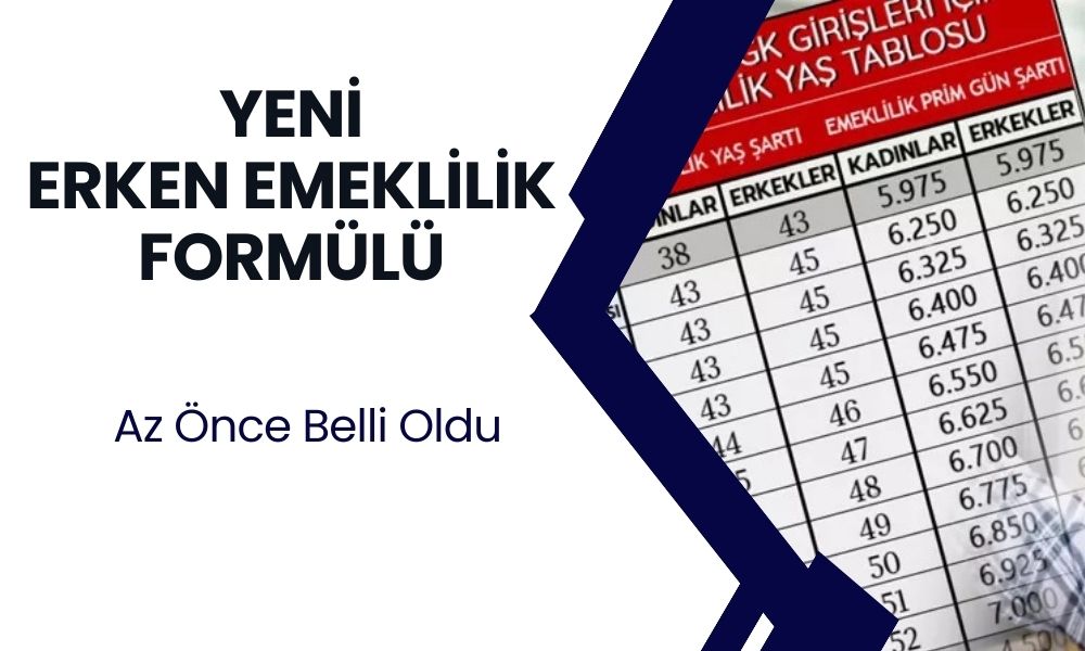 Yeni erken emeklilik formülü belli oldu! Buna çok dikkat edin