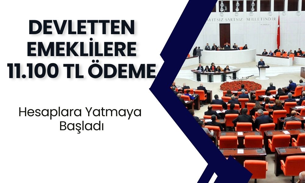 MECLİSTEN GEÇMİŞTİ! Hesaplara Yatırılmaya Başladı! Devletten Emeklilere 11.100 TL Ödeme Yapılıyor