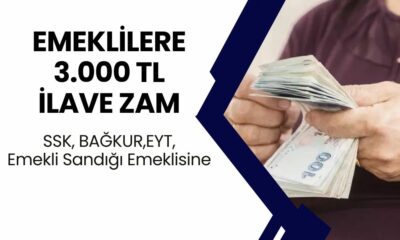 Emekliye Ara Zam Açıklandı: Maaşlara 3000 TL Daha Ekleniyor!